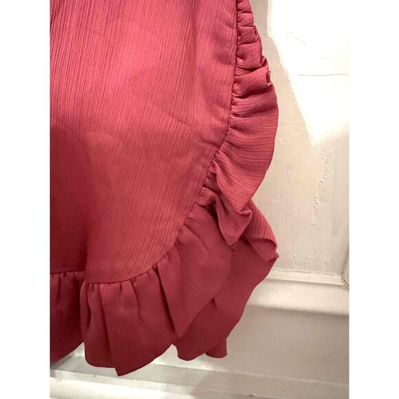 Trina Turk Size Small Womens Fuchsia Halter Sleeveless  Ruffle Hem Dress - Picture 6 of 8